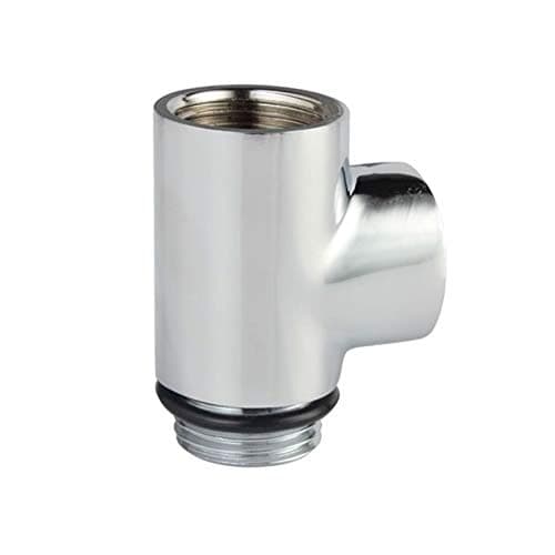 Image of Milano Heated Towel Rail Radiator Dual Fuel T Piece Electric Element Connector - Chrome