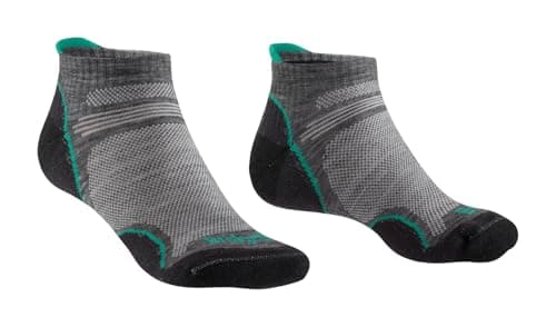 Image of Bridgedale HIKE Ultralight T2 Merino Performance Low-Women's- Small-Mid Grey / Surf