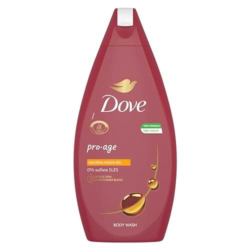 Image of Dove Pro-Age Body Wash Shower Gel Body Cleanser with plant-based moisturisers designed to nourish mature skin in one shower 450 ml