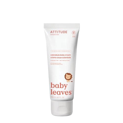 Image of ATTITUDE Body Cream for Baby, EWG Verified, Made with Naturally Derived Ingredients, Vegan, Pear Nectar, 200 mL