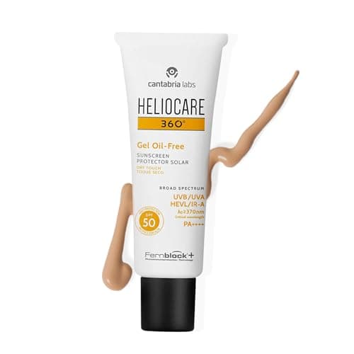 Image of Heliocare 360 Oil-Free Gel SPF 50 50ml / Gel Sunscreen For Face/Daily UVA UVB Visible light Infrared-A Anti-Ageing Sun Protection/Combination Oily and Normal Skin/Matte Finish