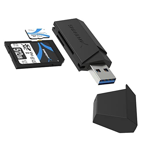 Image of SABRENT SD, Micro SD Card Reader, USB SD Card Adapter, USB 3.2 Gen 1 to SD Memory Card Reader OTG, Support MacBook, PC, laptops, etc. (CR-UMSS)