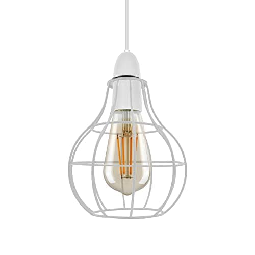 Image of Modern White Wire Frame Globe Ceiling Light Shade | Pendant Lights, Home Décor & Improvement Essential | 160mm Shade Width