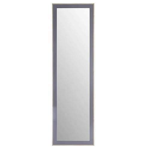 Image of URBNLIVING Full-Length Wall Mirror 35x110cm – Vertical & Horizontal Mount, Bedroom, Hallway, Living Room (Grey)