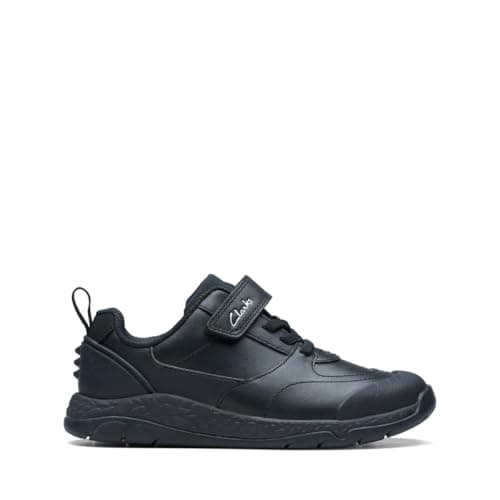 Image of Clarks SteggyStride K Childrens Black Leather, 11