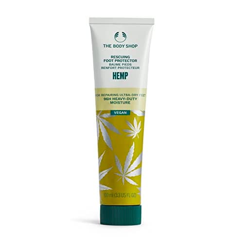 Image of The Body Shop Hemp Foot Protector (1x 100ml), Hemp Foot Cream, Heavy-Duty Foot Cream, 96hr Moisture for Dry Skin, With Hemp Seed Oil & Shea Butter, Vegan Foot Moisturiser, Smooths & Softens Feet