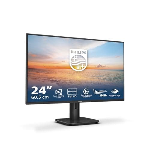 Image of Philips 24E1N1100A - 24 Inch FHD Monitor, 100Hz, IPS, 1ms, Speakers, Lowblue mode, FlickerFree, (1920 x 1080, 250 cd/m², VGA/HDMI 1.4)