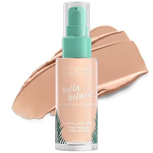 Image of Physician's Formula, Inc., Murumuru Butter Believe It! Foundation + Concealer, Creamy Foundation and Concealer for a Radiant Glow, with Murumuru, Cupuaçu, and Tucuma Butter, Light