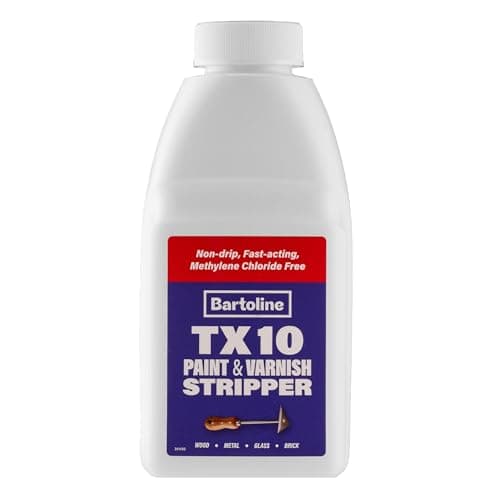 Image of Bartoline TX10 Paint and Varnish Stripper 500ml – Extra Strong, Non-Caustic Paint Remover for Wood, Metal & More