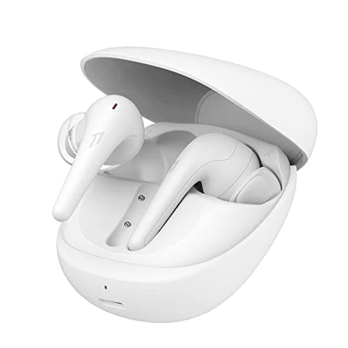 Image of 1MORE Aero Wireless Earbuds with Spatial Audio, 42dB Adaptive Active Noise Cancellation, 10mm Driver, Customizable EQs, 6 Mics for Clear Calls, 28h Battery, Wireless Charging, White