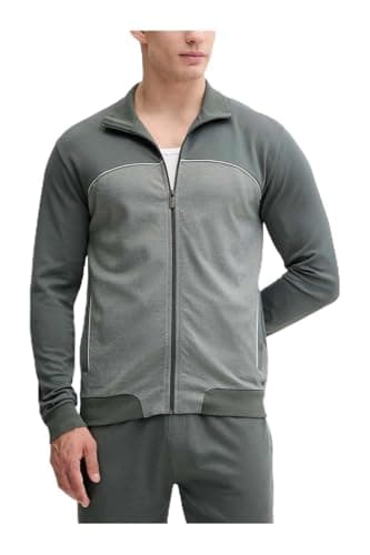 Image of BOSS Men's Loungewear Jacket, Open Green, L