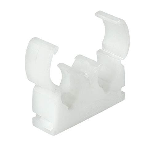 Image of Talon Pipe Clips for 15mm and 22mm Copper or Plastic (10, 15mm Double Pipe) - White