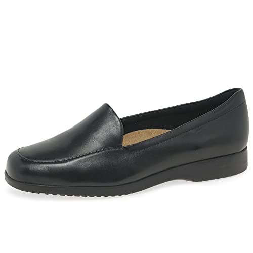 Image of Clarks Women's Loafer Flats Shoes Georgia Black Leather