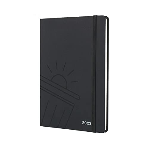 Image of Collins Jumble and Co Moodler Icon Week to View 2023 Diary, Size A5, Clean Slate Black - Weekly Journal with dotted pages