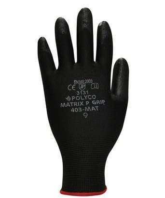 Image of Polyco Matrix P Grip Glove Black Size 10 - Extra Large