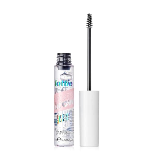 Image of Lottie London MegaBrow Brow Glaze in Clear, Lash & Eyebrow Setting Gel, Transparent & Lightweight for Feathery Brows & Defined Eyelashes