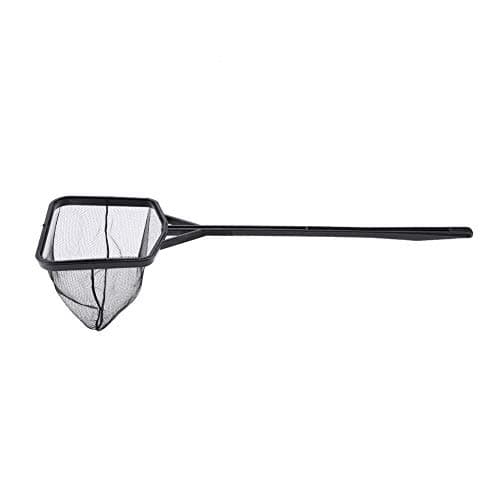 Image of Aquarium Fish Net, Lightweight Nylon Fish Tank Net for Shrimp and Fish Catching Cleaning, Square Mesh Tool with Plastic Handle (M)