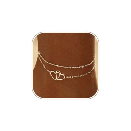 Image of Kyerlyn Ankle Bracelets for Women Gold Anklets for Women Waterproof 14K Gold Plated Anklet heart Ankle Bracelet Beach Essentials Summer Jewelry for Women Accessories Gift Non Tarnish