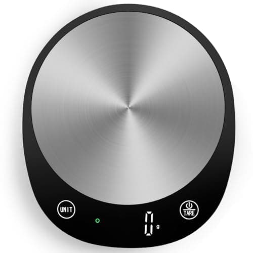 Image of Homebuds 22lb Digital Kitchen Scales in 1g, High Precision Assured by Scales Kitchen Professional Factory SINCE 2001, Food Scales for Cooking and Baking, LED, 3*AAA Included, Black
