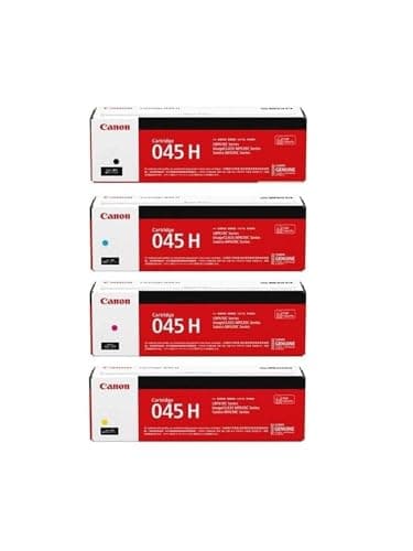 Image of Canon 045H High Yield Black Cyan Magenta Yellow Toner Cartridges Multipack