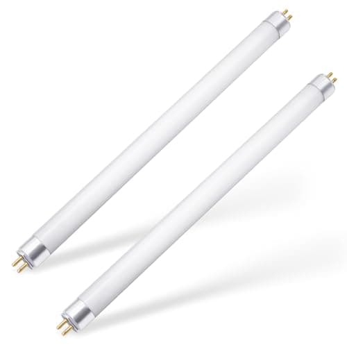 Image of Luminor Peak 2 Pack T5 8W Fluorescent Tube Lamps 288mm, 4000K Cool White G5 2 Pin Tube Light 2 Pack Energy Saving Replacement Lamp for Kitchen Bathroom Cabinet Cupboard Display Shelf Office Corridor