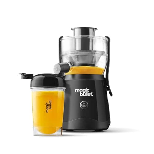 Image of nutribullet magic bullet Centrifugal Silicone & Stainless Steel Juicer in Black - 400W - 10-Piece Set - 470ml - Compact Design & Dishwasher Safe - Juice on-the-go in Two Simple Steps
