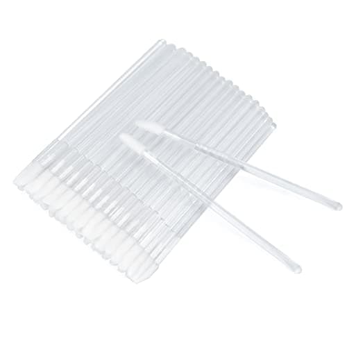 Image of G2PLUS 100 PCS Lip Brushes - Transparent Lip Wands - Lipstick Lip Applicator Wands for Lips, Eyes and Makeup Application