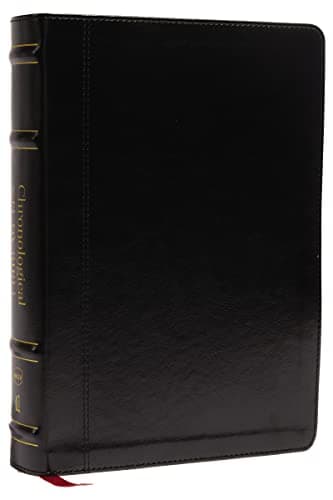 Image of NKJV, Chronological Study Bible, Leathersoft, Black, Comfort Print: Holy Bible, New King James Version