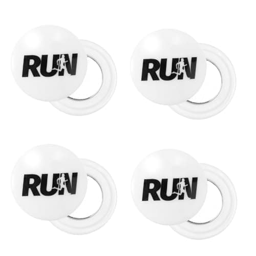Image of Tinoaly 4 Pairs Magnetic Race Bib Clips, Running Bib Holder Marathon Race Number Board Snaps Fixing Magnets for Runners (Run)