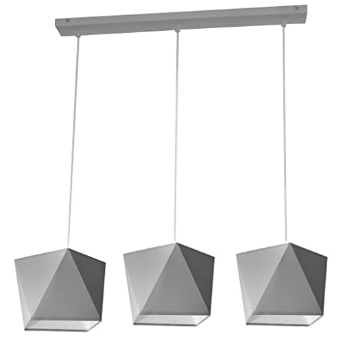 Image of Helam Adamant Straight Bar Pendant Ceiling Light Grey 75cm