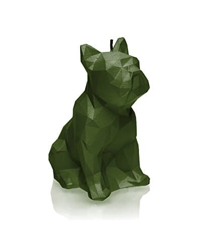 Image of Candellana Candles Bulldog Poly Candle-Dark Green, Large