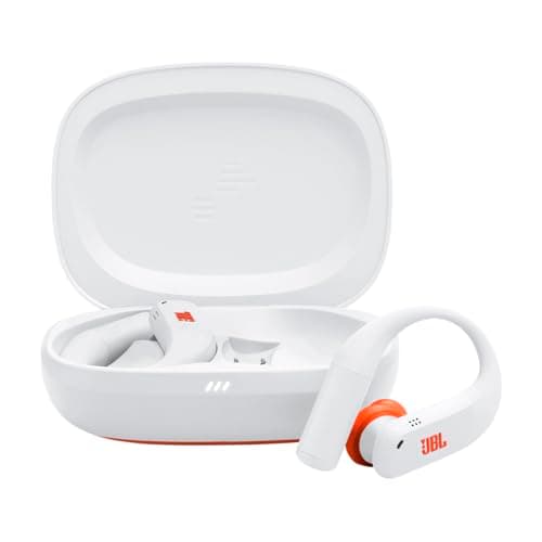 Image of JBL Endurance Peak 4 Noise Cancelling In-Ear True Wireless Sport Earbuds with Bluetooth, 48-Hour Battery Life, TwistLock Secure Fit, IP68 Waterproof & Dustproof, JBL Pure Bass Sound, White
