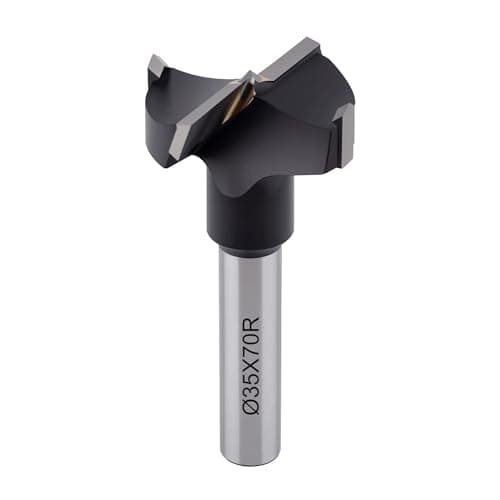Image of CDBP 35mm Diameter Carbide Tipped Hinge Boring Bit - 35mm Dia x 70mm Long x 10mm Shank, Right hand rotation