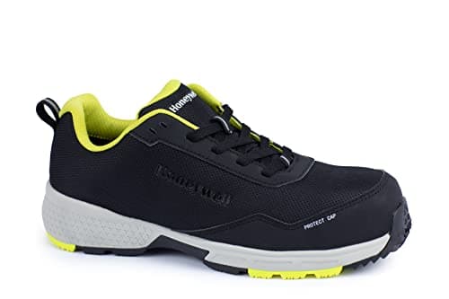 Image of Honeywell Agile Starter S1P SRC Industrial Safety Shoes for Men & Women, Low-Cut Style, 3D Mesh Lining, Fiberglass Toecap, Rubber Outsole, Yellow, Size 10 UK, 6250126-40