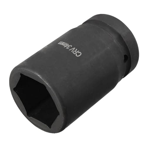 Image of TA-VIGOR 1 Inch Drive by 34mm 6-Point Impact Socket, Durable Reliable CR-V 78mm Length, Standard Metric Sizes for Home Car Repair