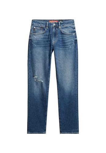 Image of Superdry Vintage Slim Straight Jeans 30 Blue