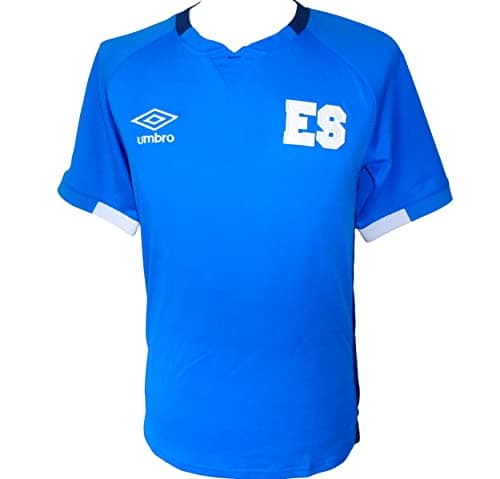 Image of Umbro El Salvador Men's Home Football Shirt 2021-2022 (UK, Alpha, L, Regular, Regular) Blue
