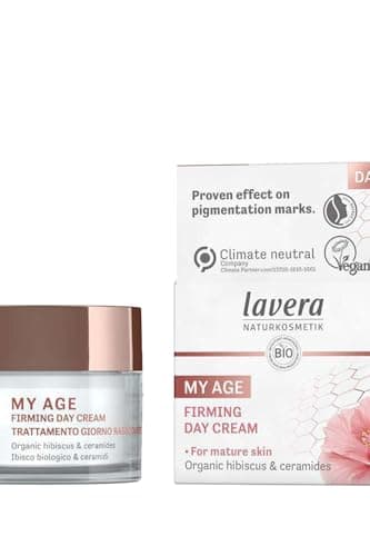 Image of lavera MY AGE Firming Day Cream - hibiscus and plant ceramides - reduces pigmentation spots - for mature skin - natural cosmetics - vegan - organic (1 x 50ml)