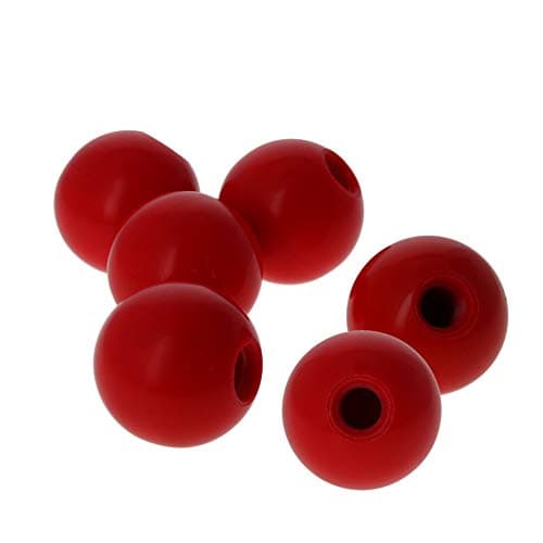 Image of Othmro 6pcs Ball Lever Knobs, M10 Female Thread Insulated Red Ball Knob, 35mm Diameter Bakelite Lever Knob Machine Handle Tool Replacement