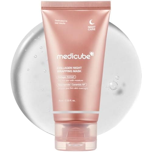 Image of medicube Wrapping Mask Collagen Overnight Peel Off Facial Mask | Elasticity & Hydration Care For Firmer-Looking, Radiant Skin | Hydrolyzed Collagen For Glowing Skin | Korean Skin Care, 2.53 fl.oz