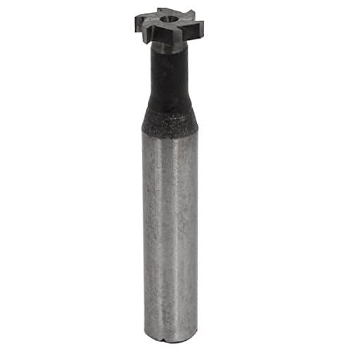 Image of Sourcingmap 12mm Cutting Dia 3mm Cutting Depth 6 Flutes Straight Shank T Slot Milling Cutter