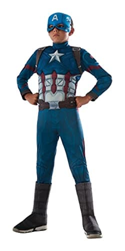 Image of Rubie's Official Marvel Civil War Dlx. M/C Captain America Costume Child Medium M