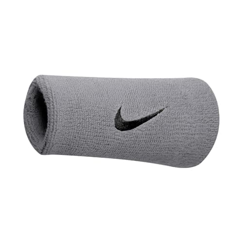 Image of Nike Unisex's Swoosh Sweatband, Matte Silver/Black, One Size