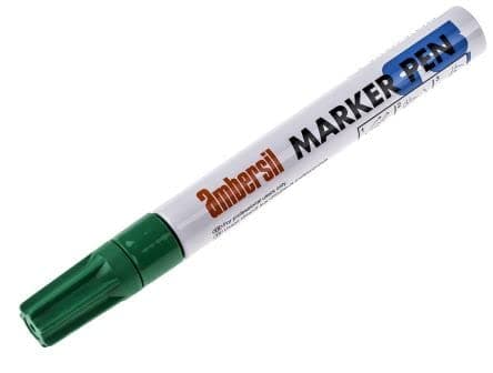 Image of Ambersil 20379 Fibre Tipped Marker Pen, 15 ml, Green
