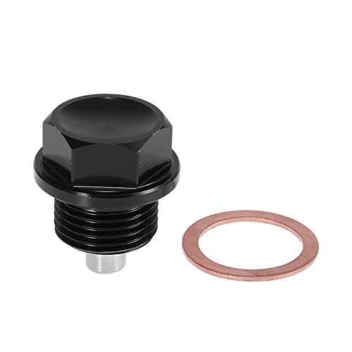 Image of X AUTOHAUX 1 Set M18 x 1.5 Magnetic Oil Drain Plug Sump Drain Nut Black
