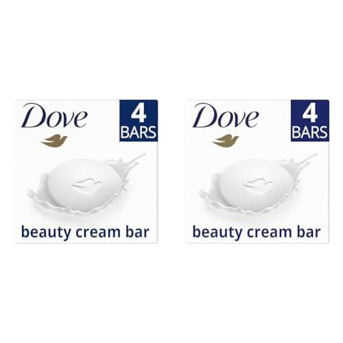 Image of Dove Original Beauty Bar with ¼ moisturising cream soap for softer, smoother, healthier-looking skin 4x 90 g (Pack of 2)