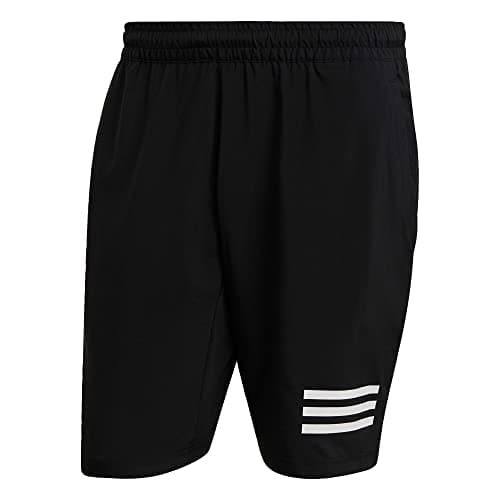Image of adidas,Mens,Club 3-Stripes Shorts,Black/White,Large