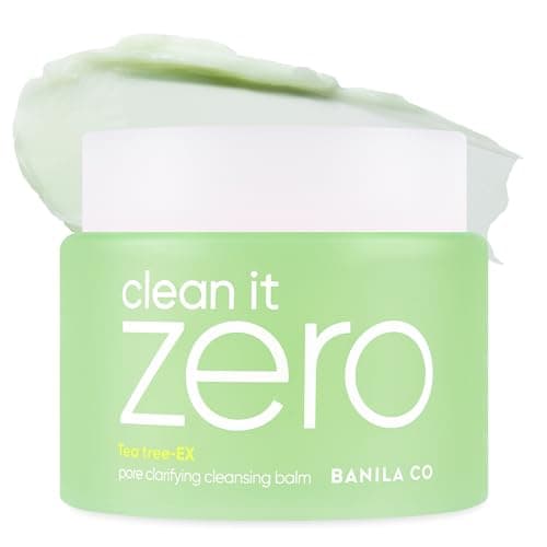 Image of BANILA CO Clean it Zero Pore Clarifying Cleansing Balm Big Size | Korean Makeup Remover, Cleanser for Oily and Acne Prone Skin | Vegan | Made with AHA-PHA & Tea Tree Extract (180ml / 6.08 fl.oz)