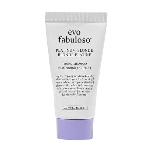 Image of Evo Fabuloso Platinum Purple Toning Shampoo for Blonde & Grey Hair - Brass Neutralising & Colour Correcting - 30 mL, Travel Size