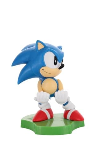 Image of Exquisite Gaming: Holdems: SEGA - Sliding Sonic - Earbud & Phone Holder, Cable Guy, Mini Collectibles with a Twist, Classic Sonic, Licensed Figure